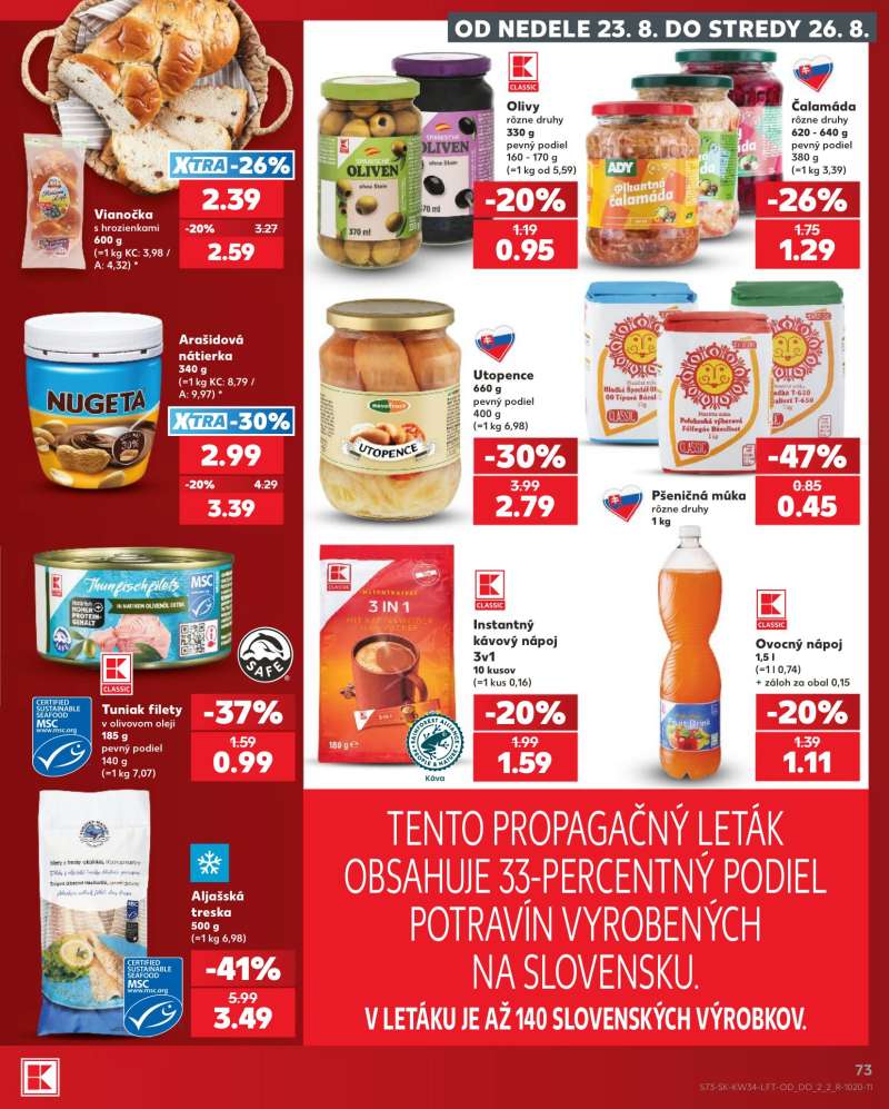 Kaufland Szlovákia Akciós Újság 73 oldal