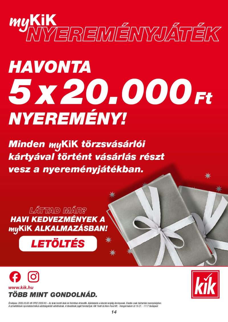 Kik Akciós Újság 14 oldal