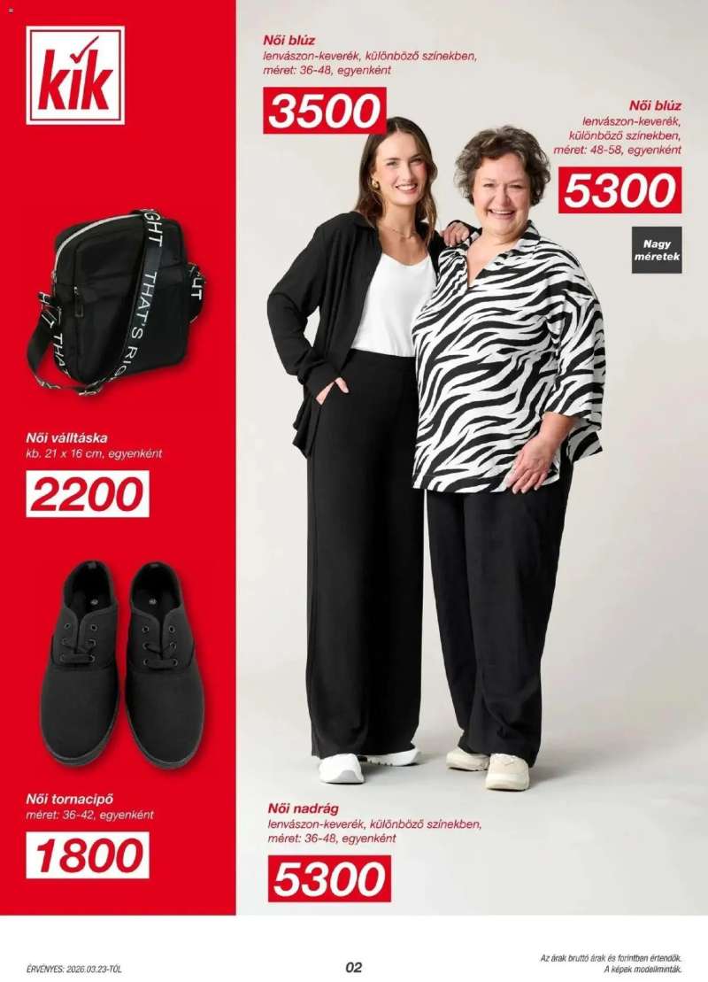Kik KiK újság érvényessége 2026.03.29-ig 2 oldal