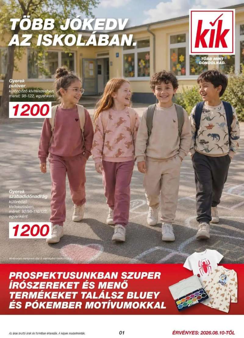 Kik Kik aktuális akciós újság 1 oldal