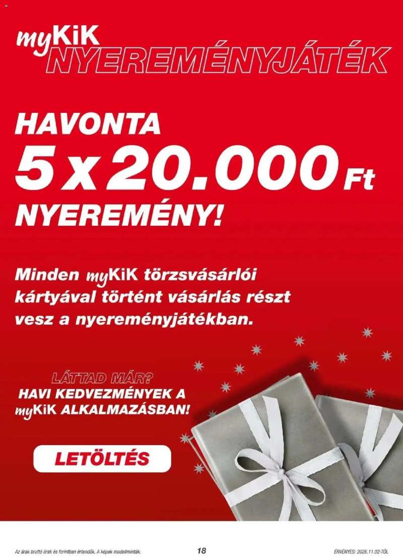 Kik Kik aktuális akciós újság 18 oldal