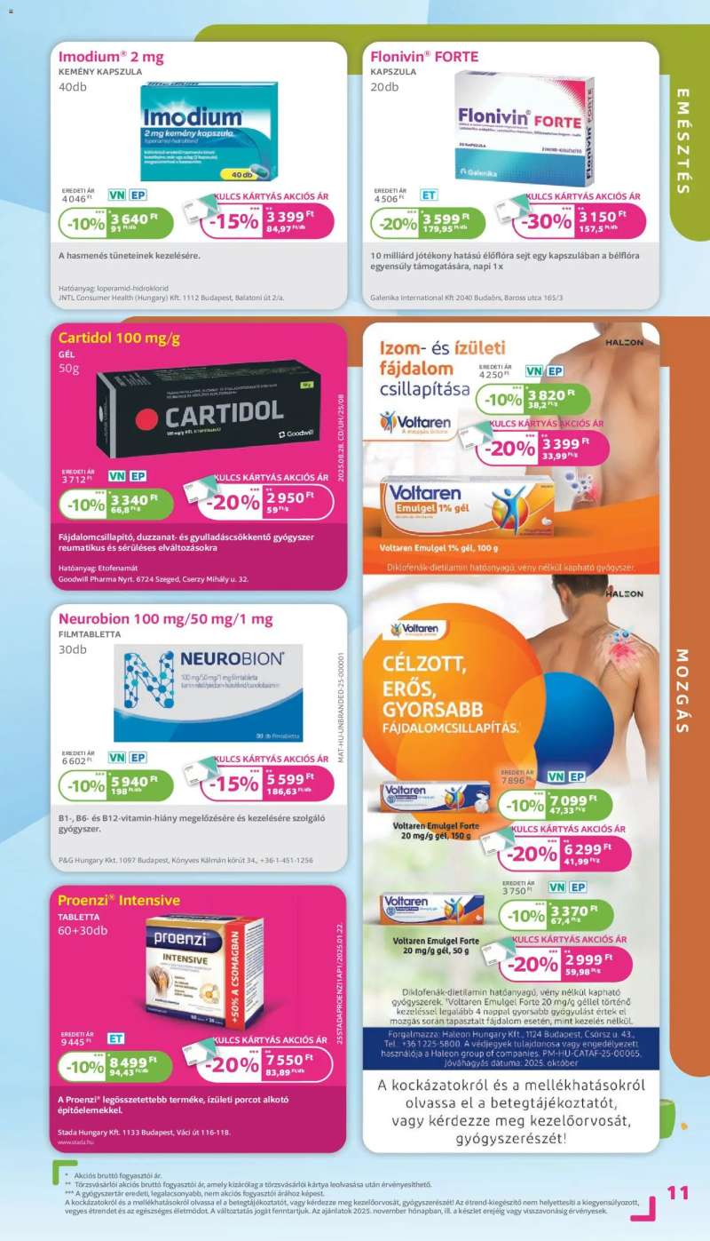 Kulcs Patika Akciós újság Kulcs Patika 11 oldal