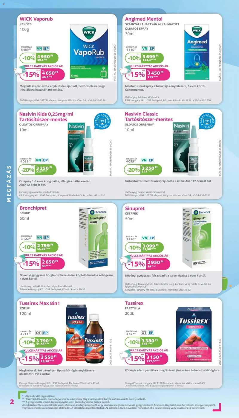 Kulcs Patika Akciós újság Kulcs Patika 2 oldal