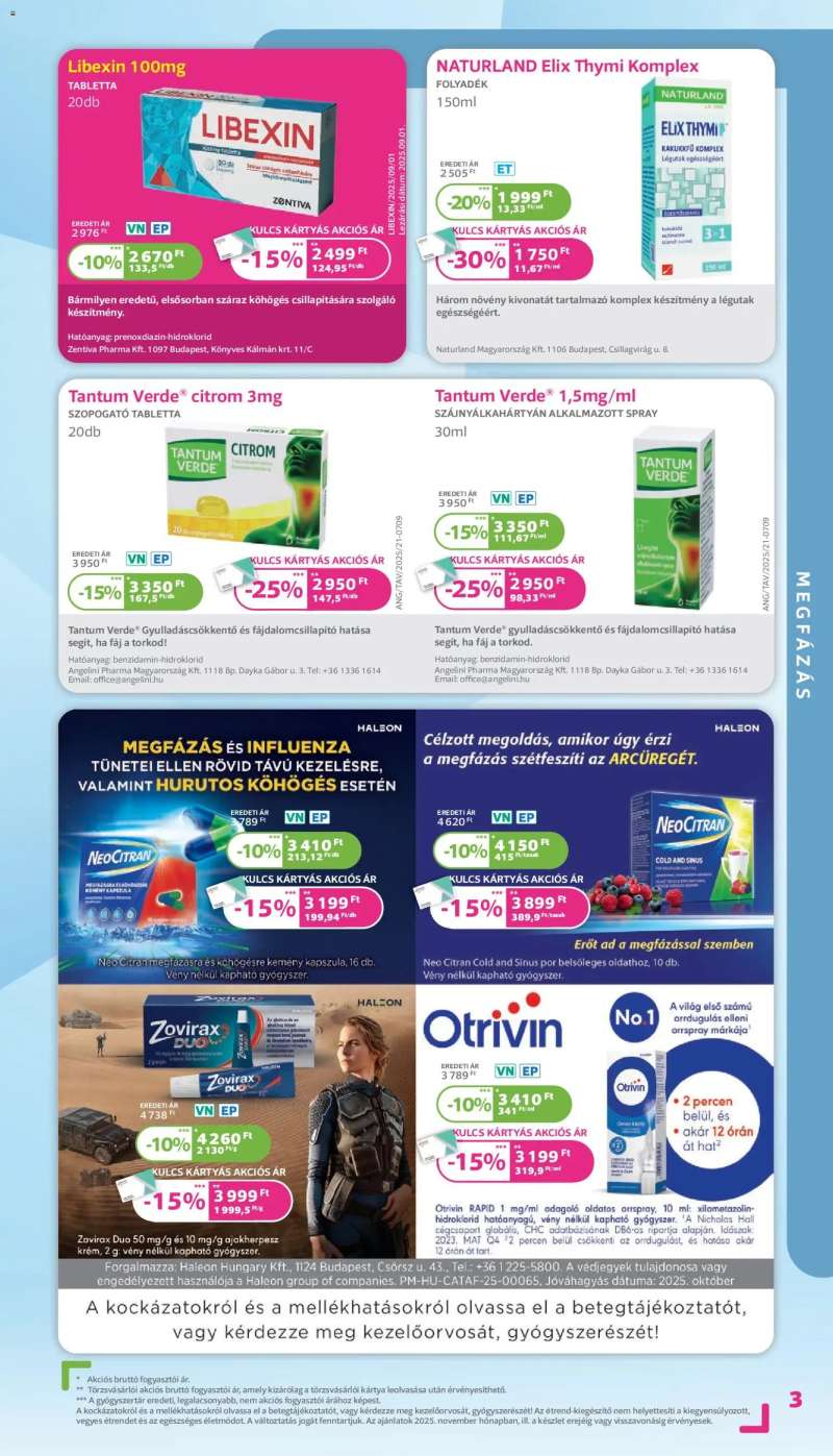 Kulcs Patika Akciós újság Kulcs Patika 3 oldal