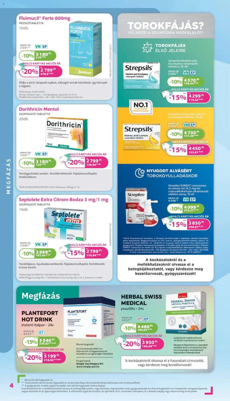 Kulcs Patika Akciós újság Kulcs Patika 4 oldal