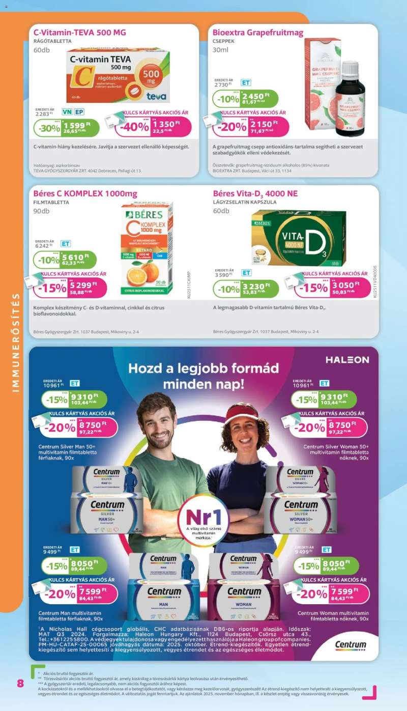 Kulcs Patika Akciós újság Kulcs Patika 8 oldal