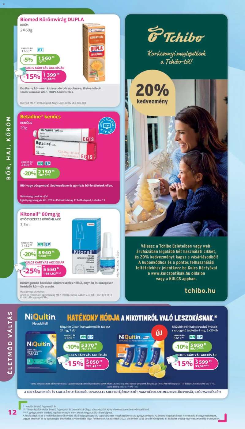 Kulcs Patika Akciós újság Kulcs Patika 12 oldal