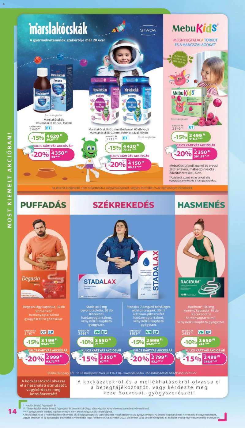 Kulcs Patika Akciós újság Kulcs Patika 14 oldal