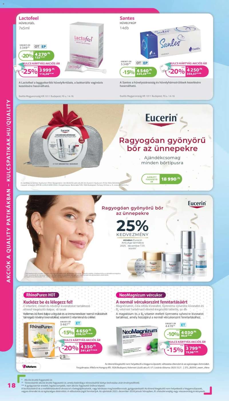 Kulcs Patika Akciós újság Kulcs Patika 18 oldal