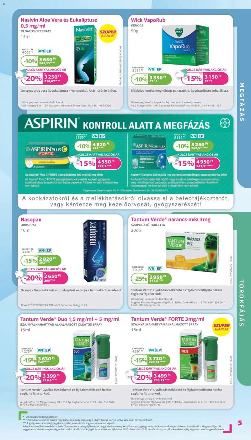 Kulcs Patika Akciós újság Kulcs Patika 5 oldal