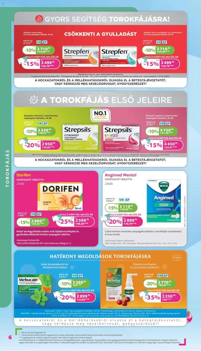 Kulcs Patika Akciós újság Kulcs Patika 6 oldal