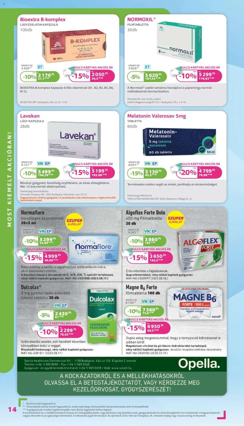 Kulcs Patika Akciós újság Kulcs Patika 14 oldal