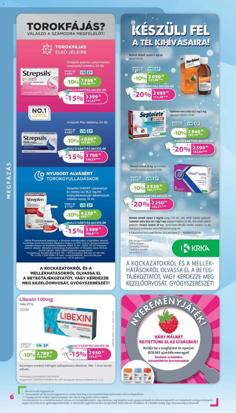 Kulcs Patika Akciós újság Kulcs Patika 6 oldal