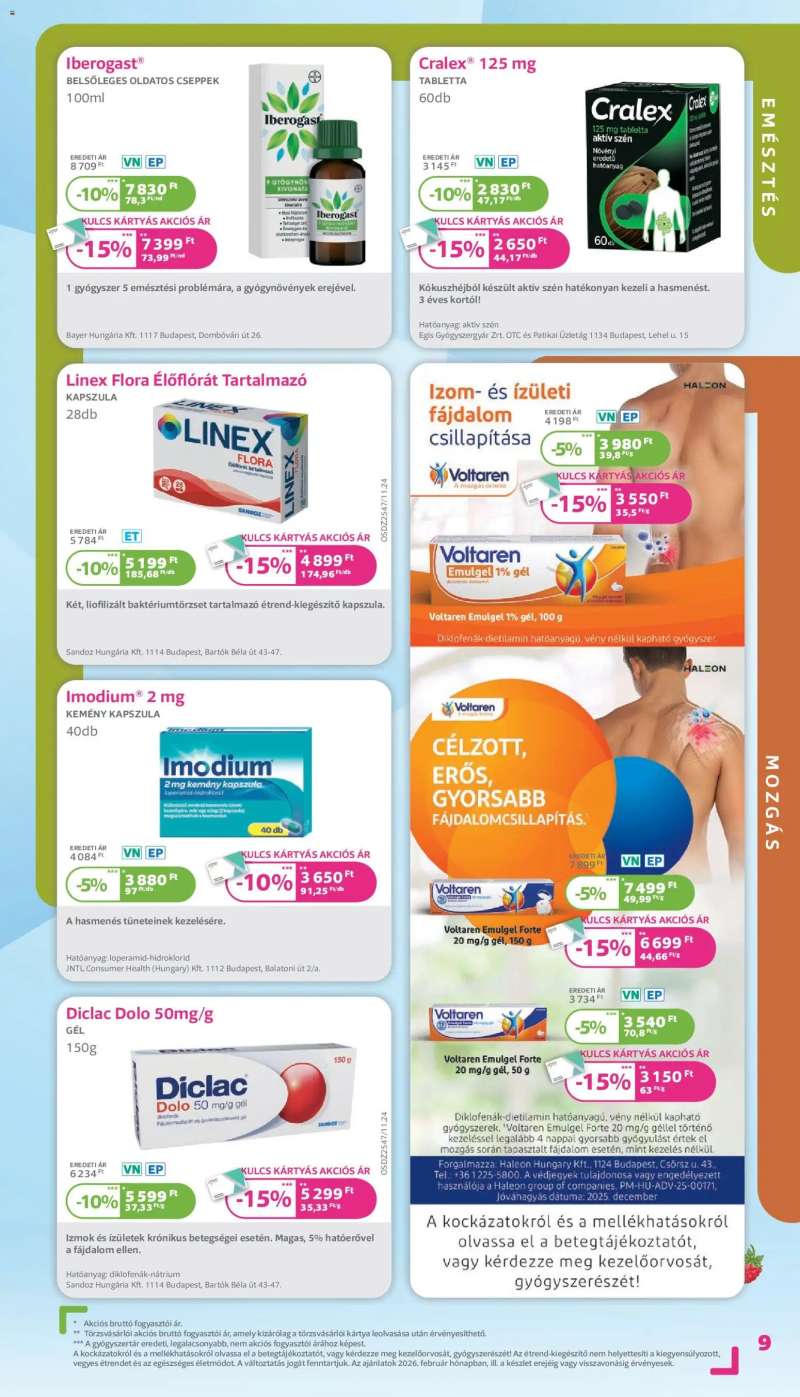 Kulcs Patika Akciós újság Kulcs Patika 9 oldal