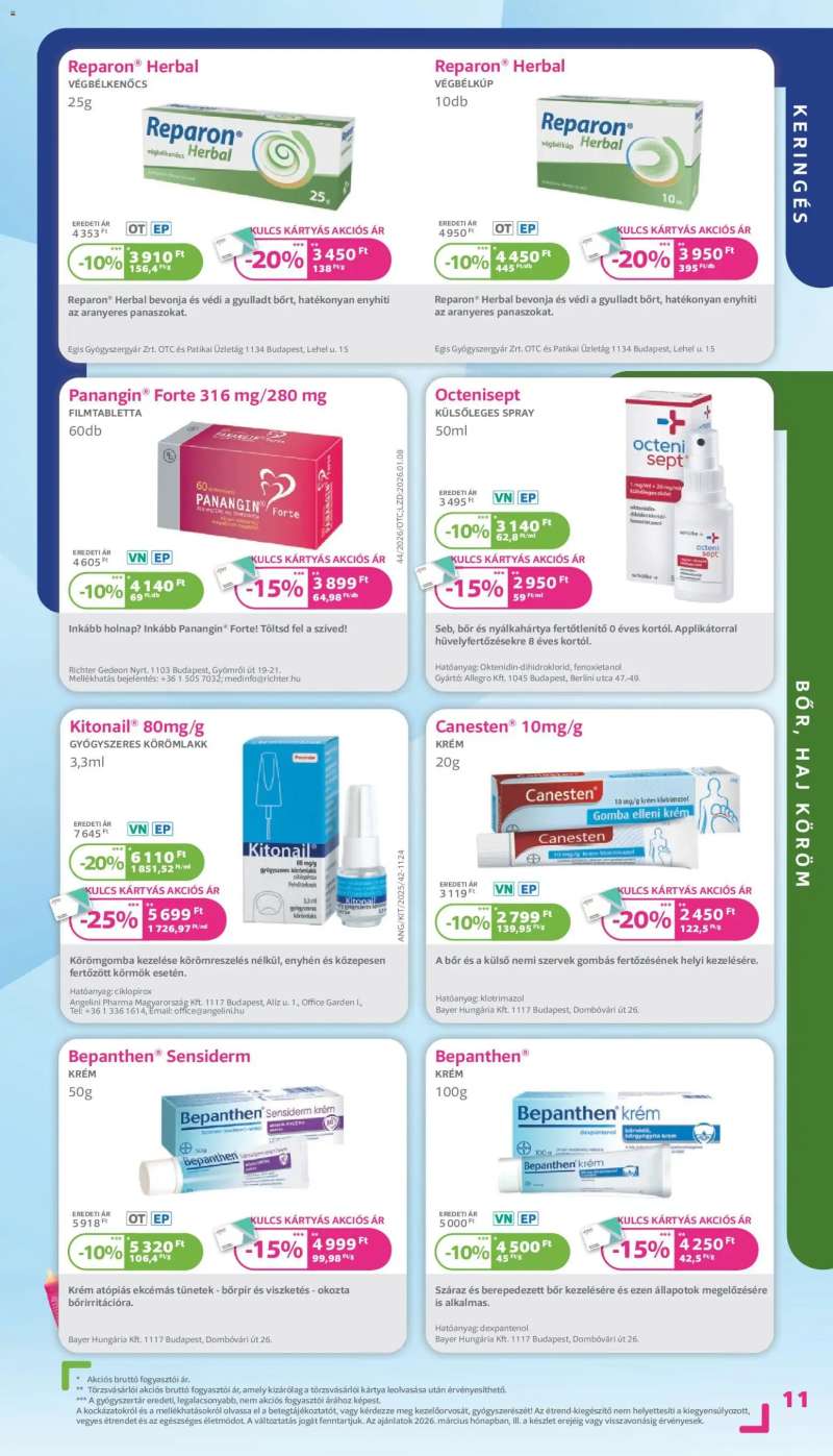 Kulcs Patika Kulcs Patika akciós újság 11 oldal