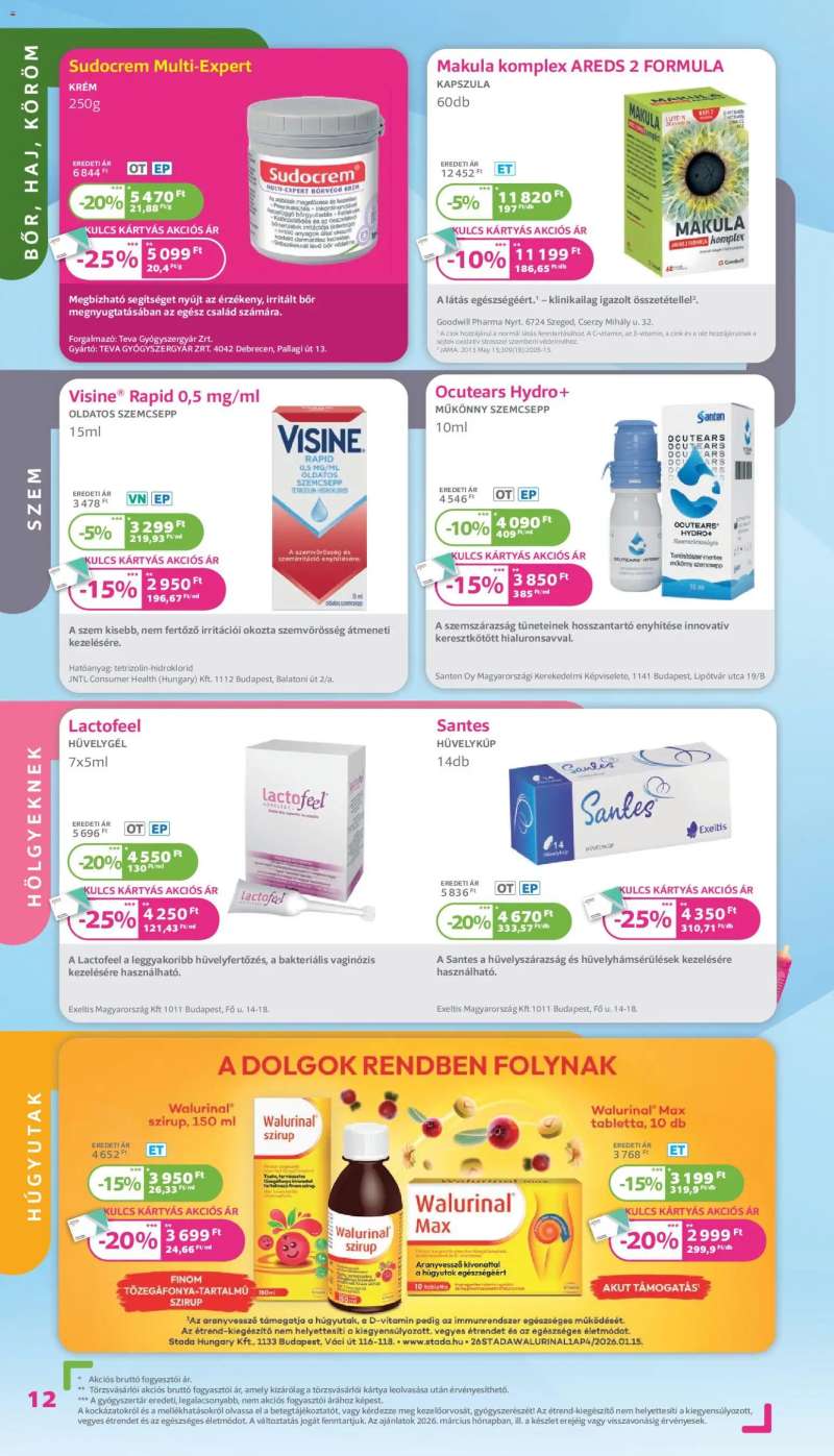 Kulcs Patika Kulcs Patika akciós újság 12 oldal