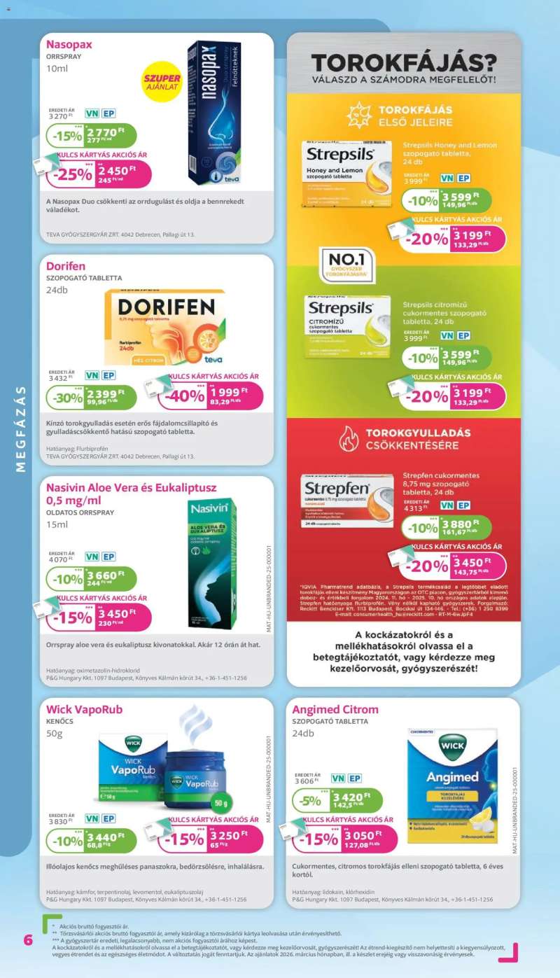 Kulcs Patika Kulcs Patika akciós újság 6 oldal