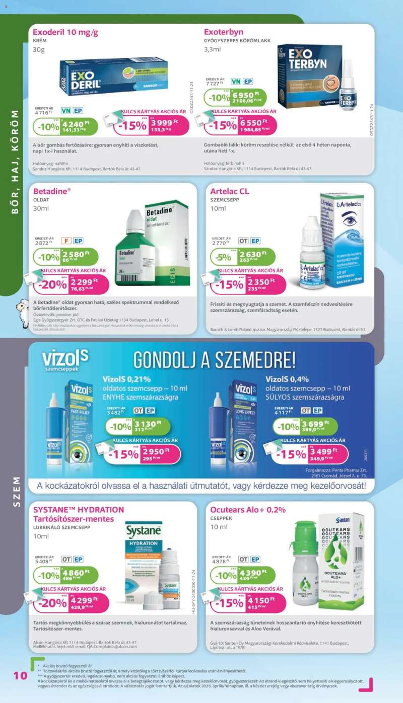 Kulcs Patika Kulcs Patika akciós újság 10 oldal
