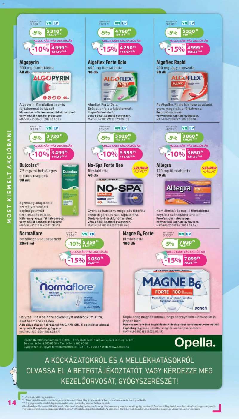 Kulcs Patika Kulcs Patika akciós újság 14 oldal