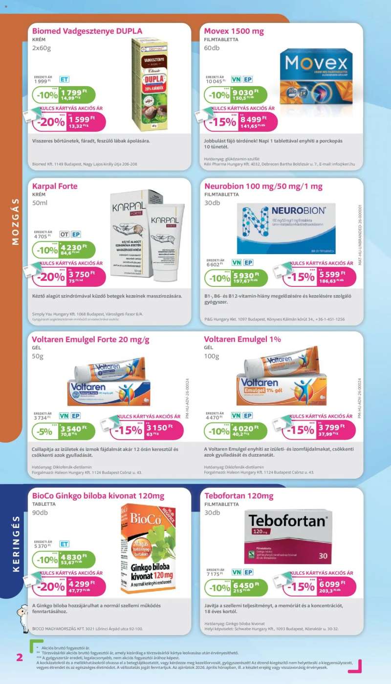 Kulcs Patika Kulcs Patika akciós újság 2 oldal