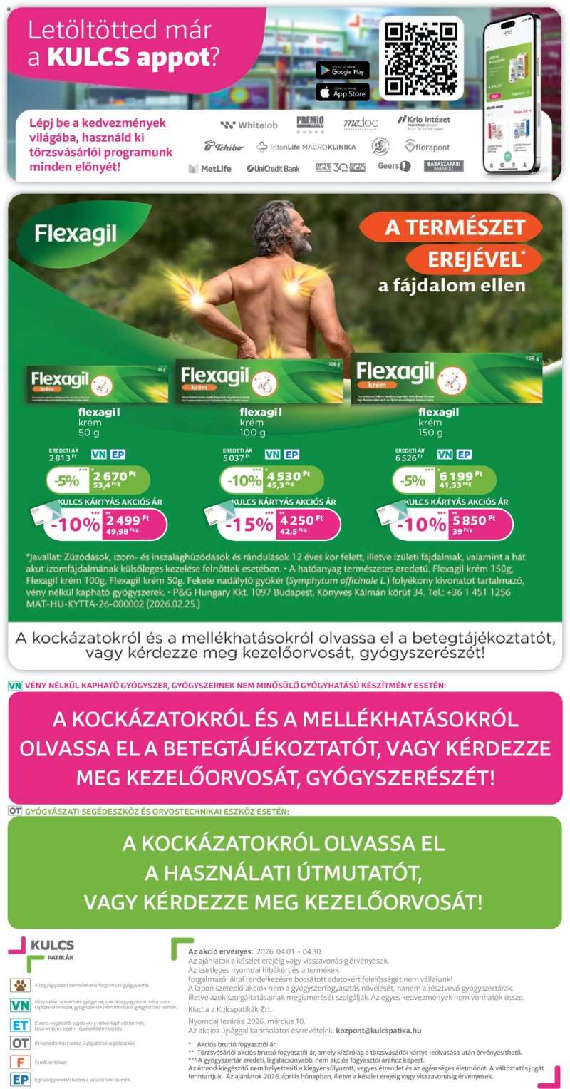Kulcs Patika Kulcs Patika akciós újság 20 oldal