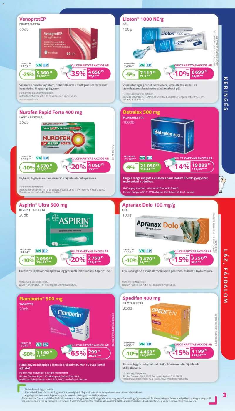 Kulcs Patika Kulcs Patika akciós újság 3 oldal