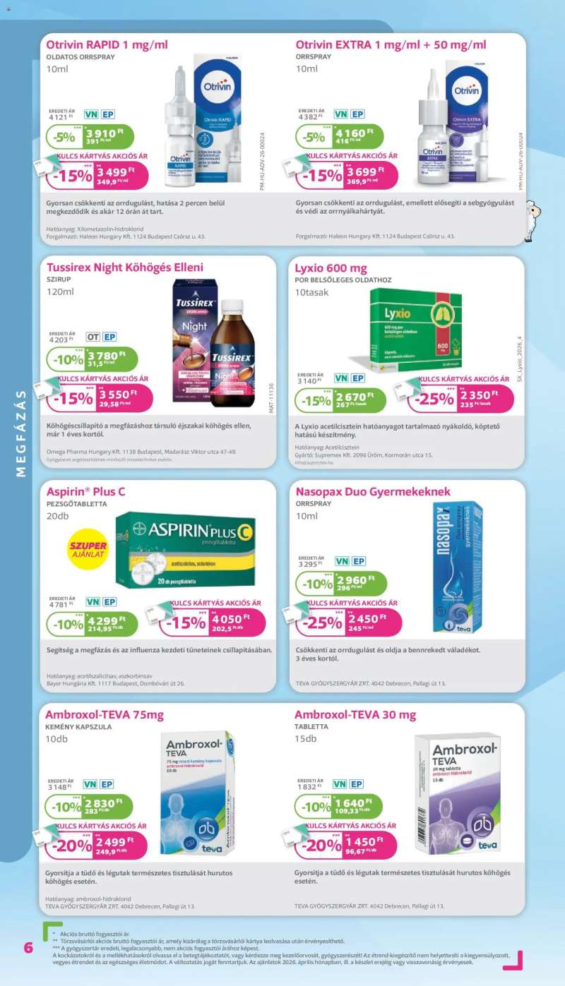 Kulcs Patika Kulcs Patika akciós újság 6 oldal