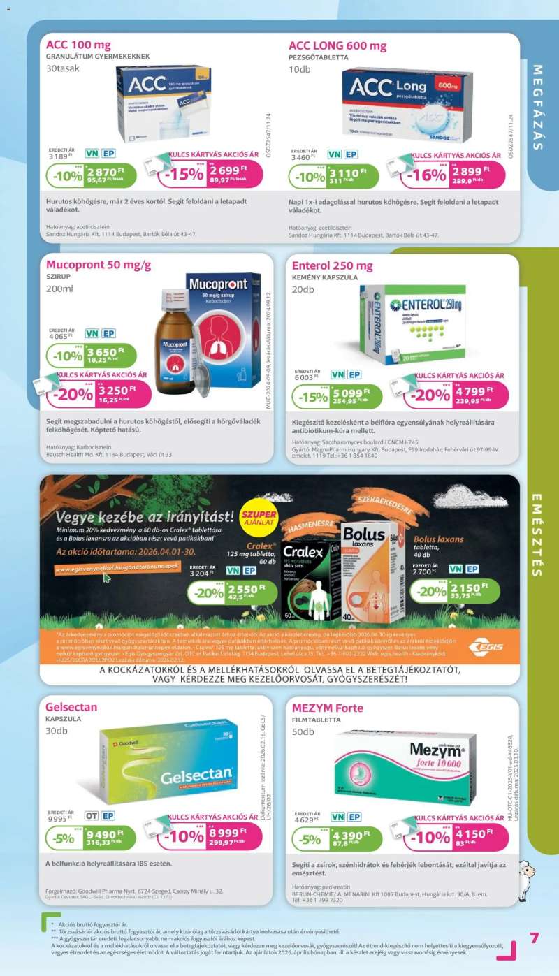 Kulcs Patika Kulcs Patika akciós újság 7 oldal