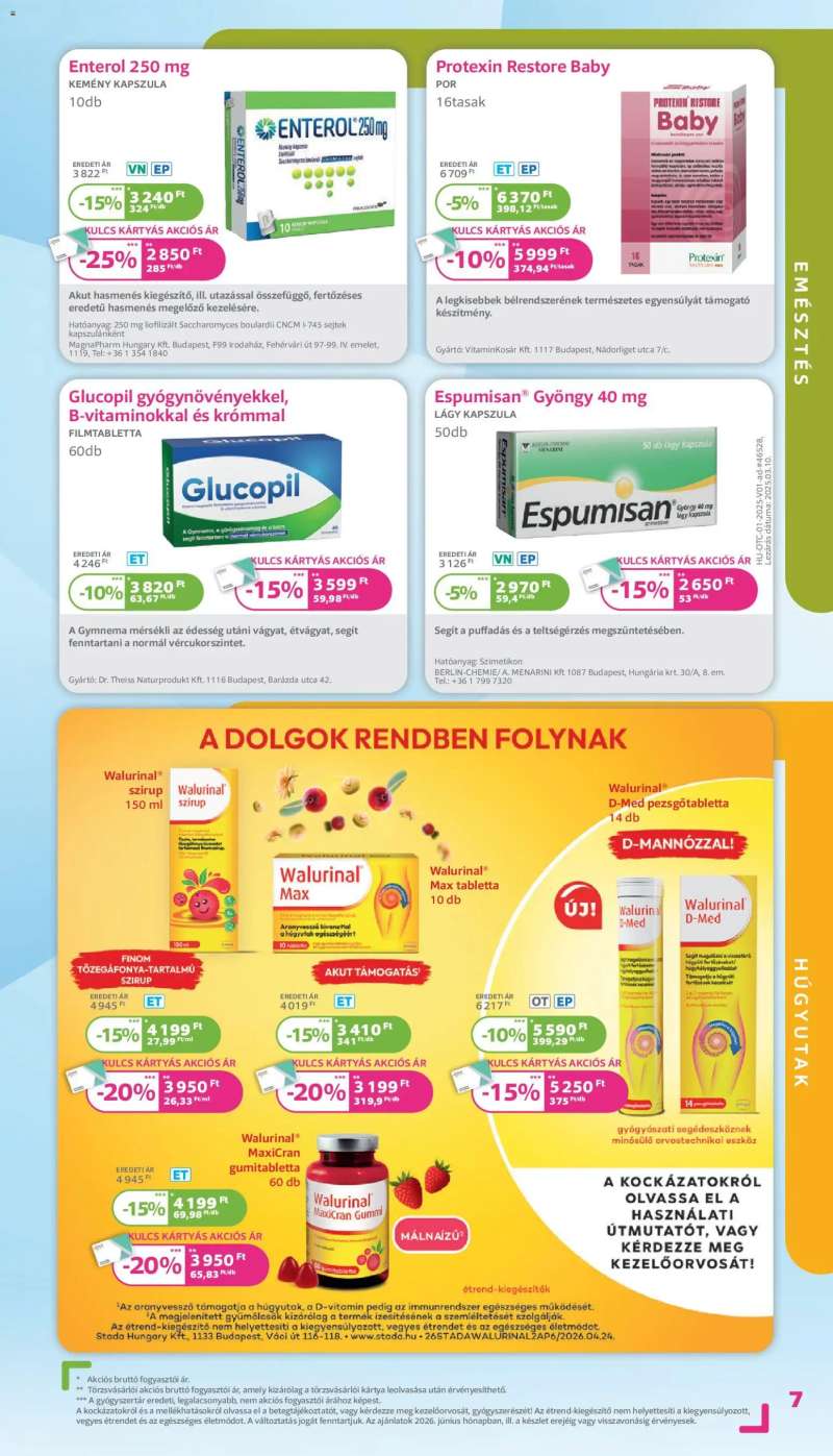 Kulcs Patika Kulcs Patika akciós újság 7 oldal