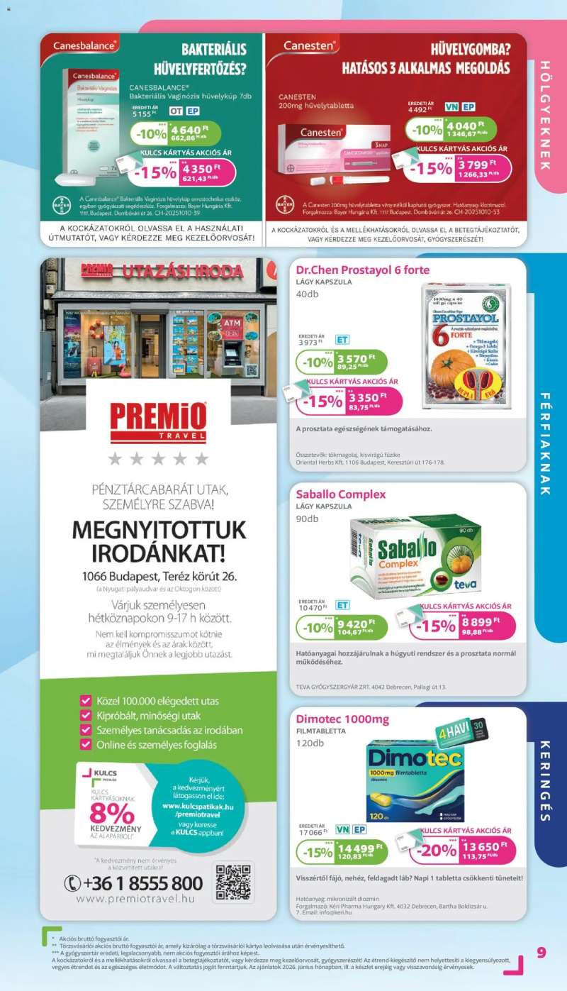 Kulcs Patika Kulcs Patika akciós újság 9 oldal