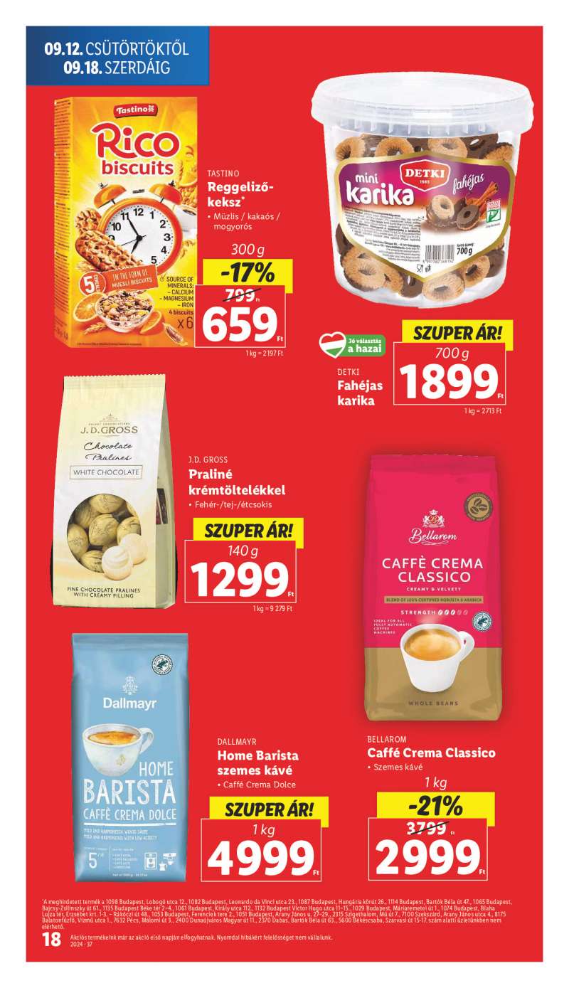 Lidl Érvényes 09.12-től 18 oldal