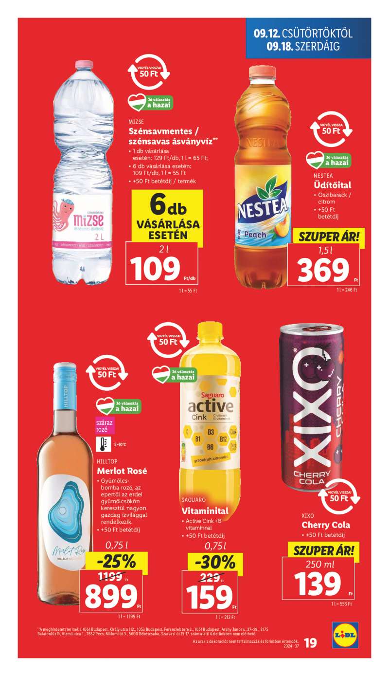 Lidl Érvényes 09.12-től 19 oldal