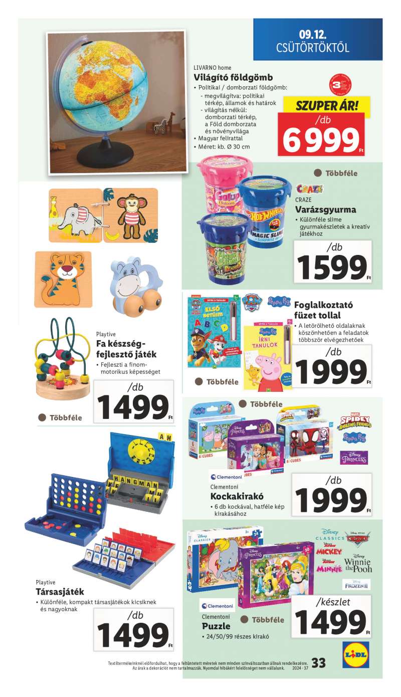 Lidl Érvényes 09.12-től 33 oldal