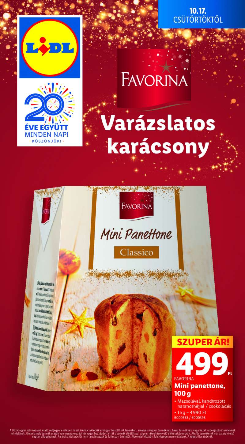 Lidl Karácsonyi Akciós újság 14 oldal