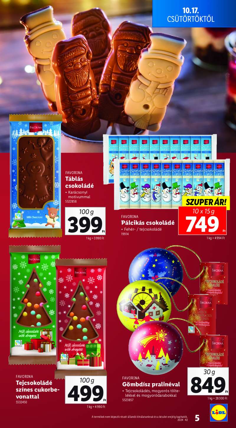 Lidl Karácsonyi Akciós újság 5 oldal