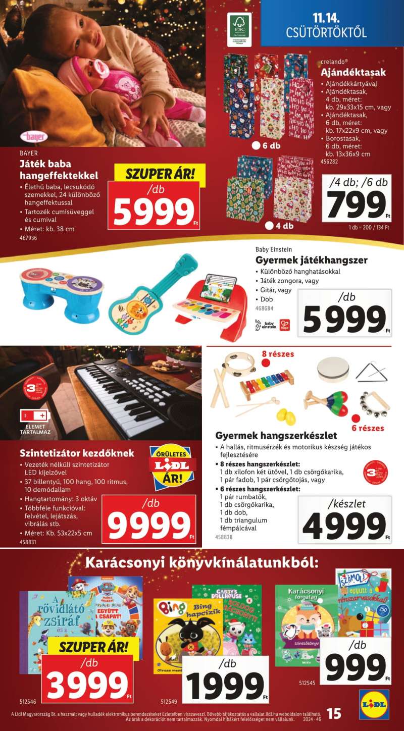 Lidl Akciós Újság Karácsonyi Játékkatalógus 15 oldal