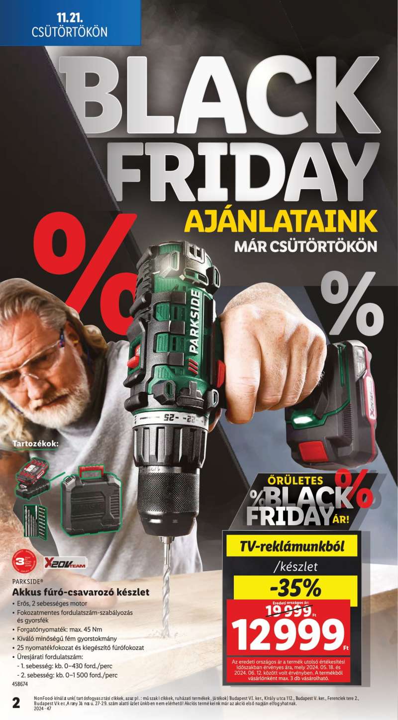 Lidl Akciós Újság Black Friday 2 oldal