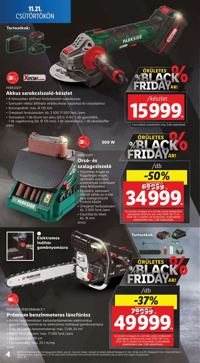 Lidl Akciós Újság Black Friday 4 oldal