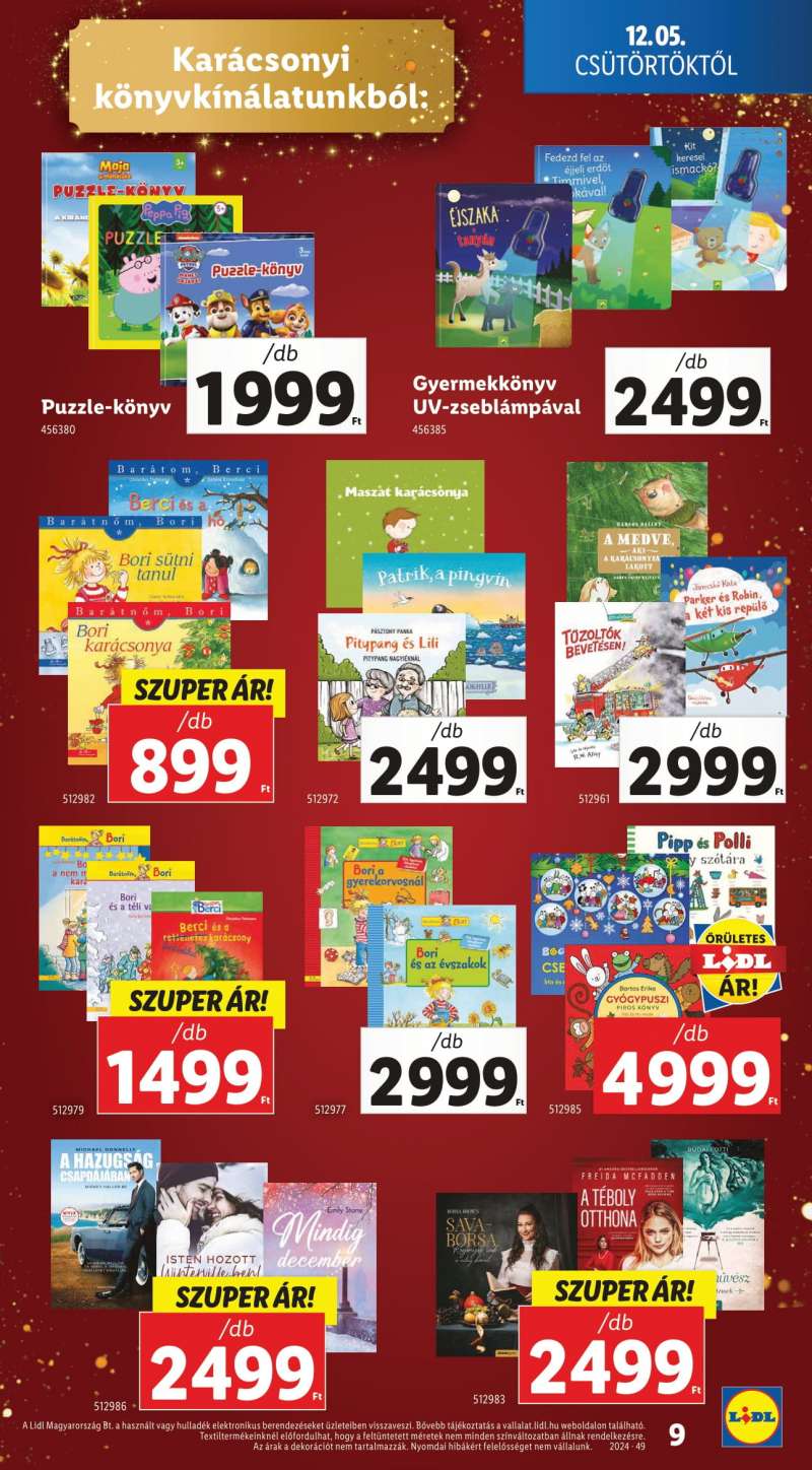 Lidl Akciós Újság Ünnepi Ajándékkatalógus 9 oldal