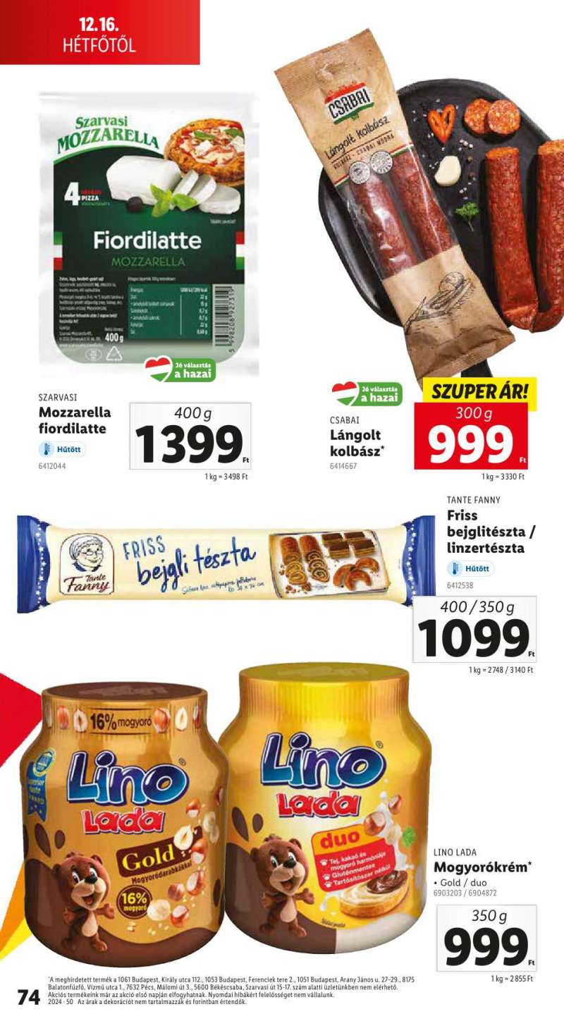 Lidl Akciós Újság 74 oldal