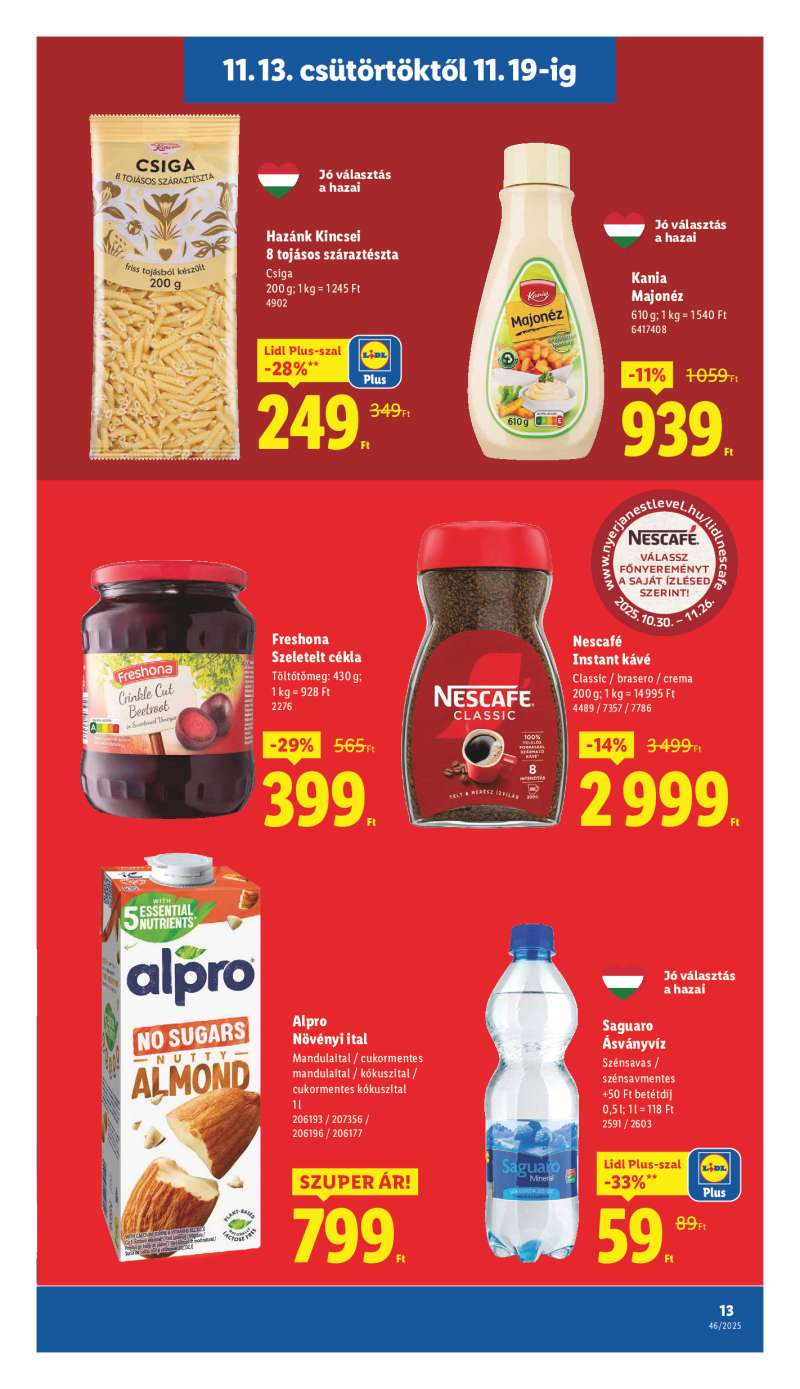 Lidl Érvényes 11.13-től 13 oldal