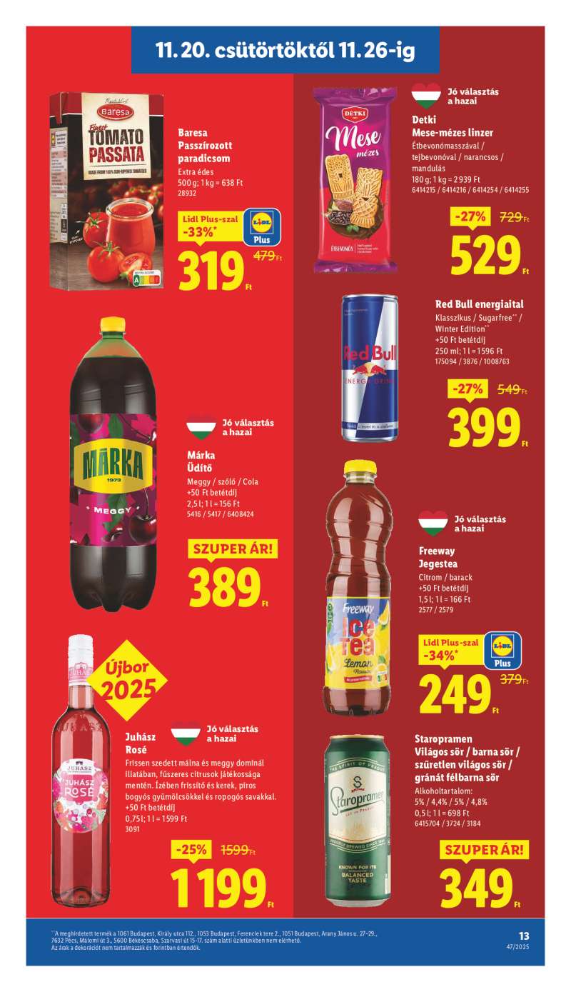 Lidl Érvényes 11.20-tól 13 oldal