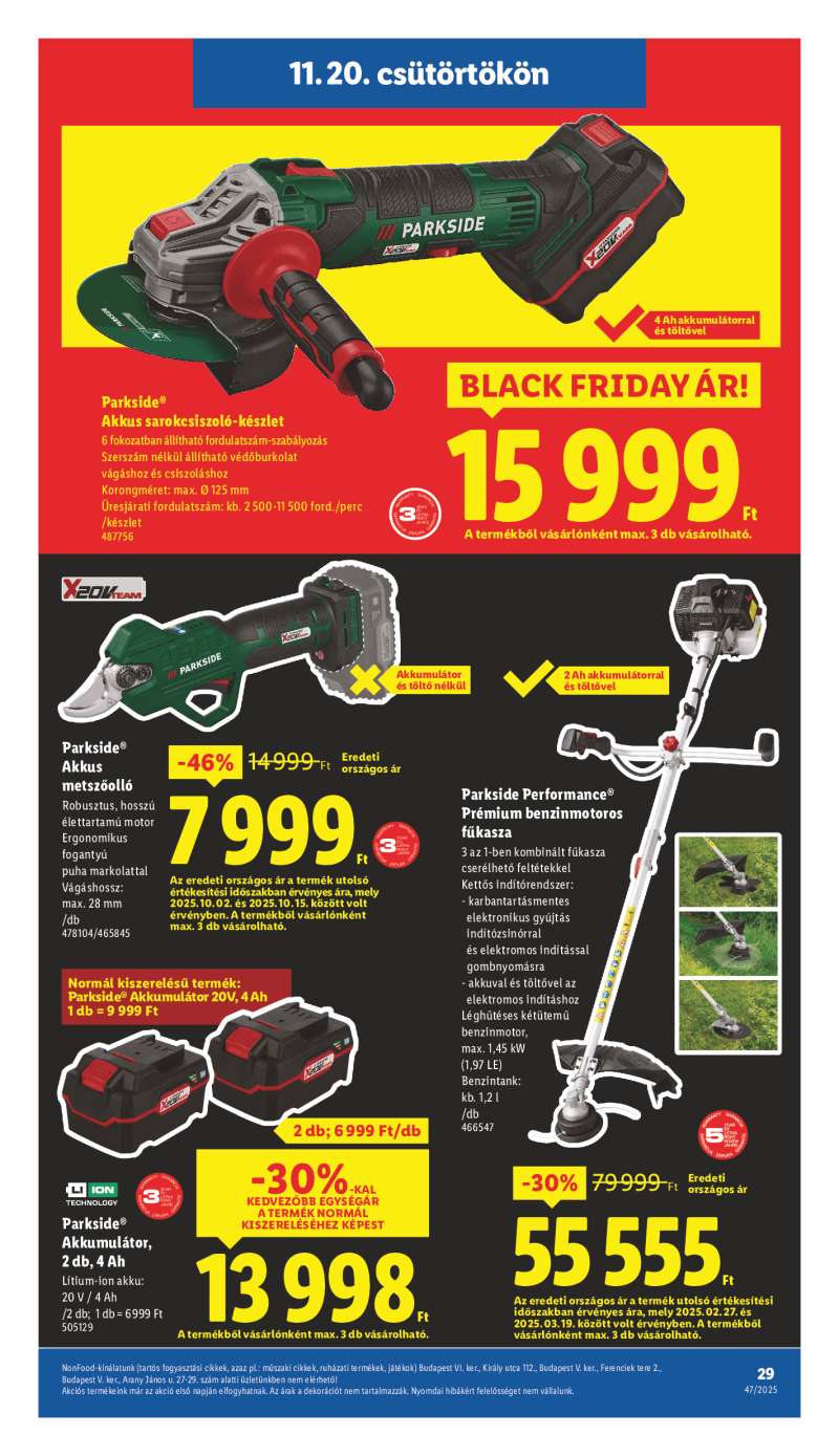 Lidl Érvényes 11.20-tól 29 oldal