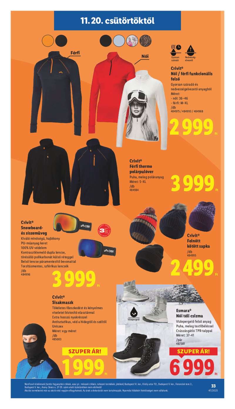 Lidl Érvényes 11.20-tól 33 oldal