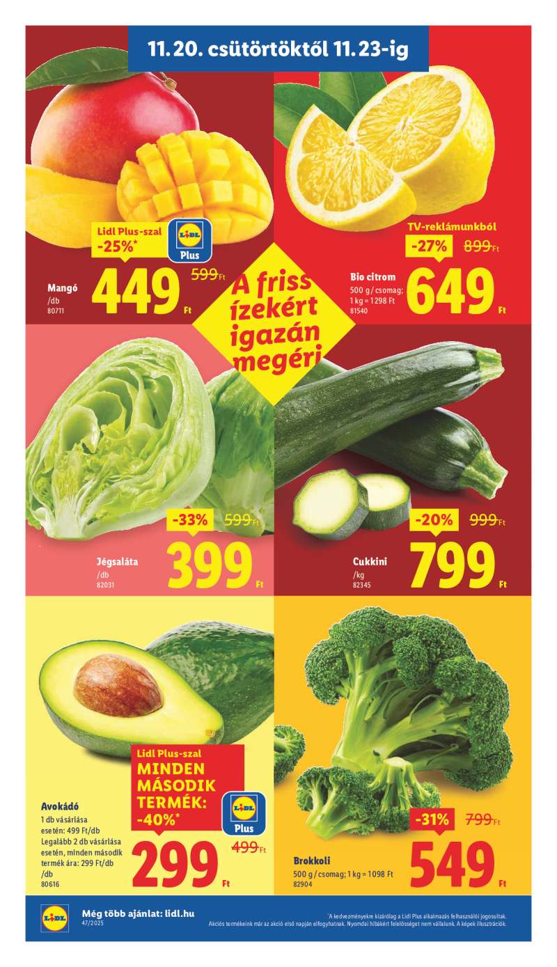 Lidl Érvényes 11.20-tól 4 oldal