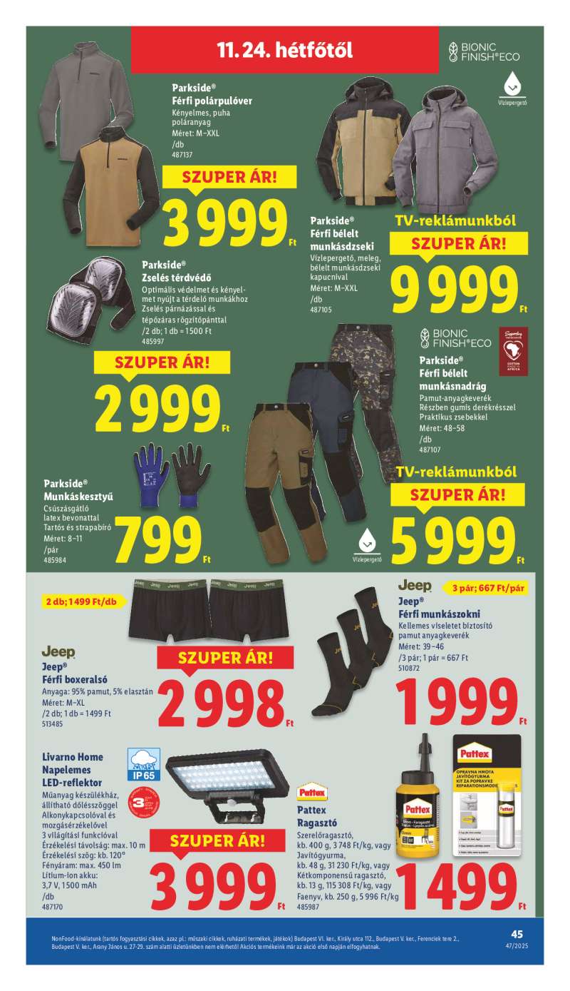 Lidl Érvényes 11.20-tól 45 oldal