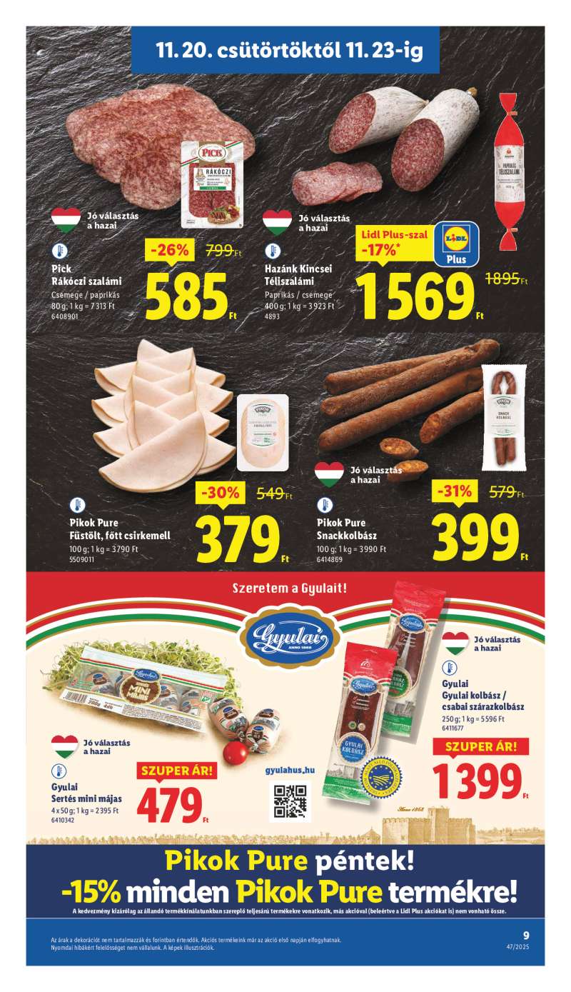 Lidl Érvényes 11.20-tól 9 oldal