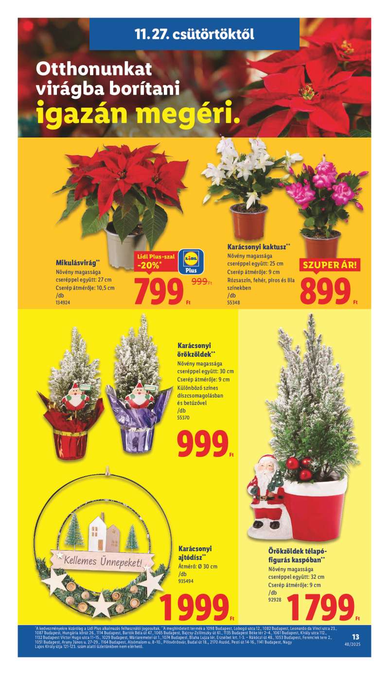 Lidl Érvényes 11.27-től 13 oldal