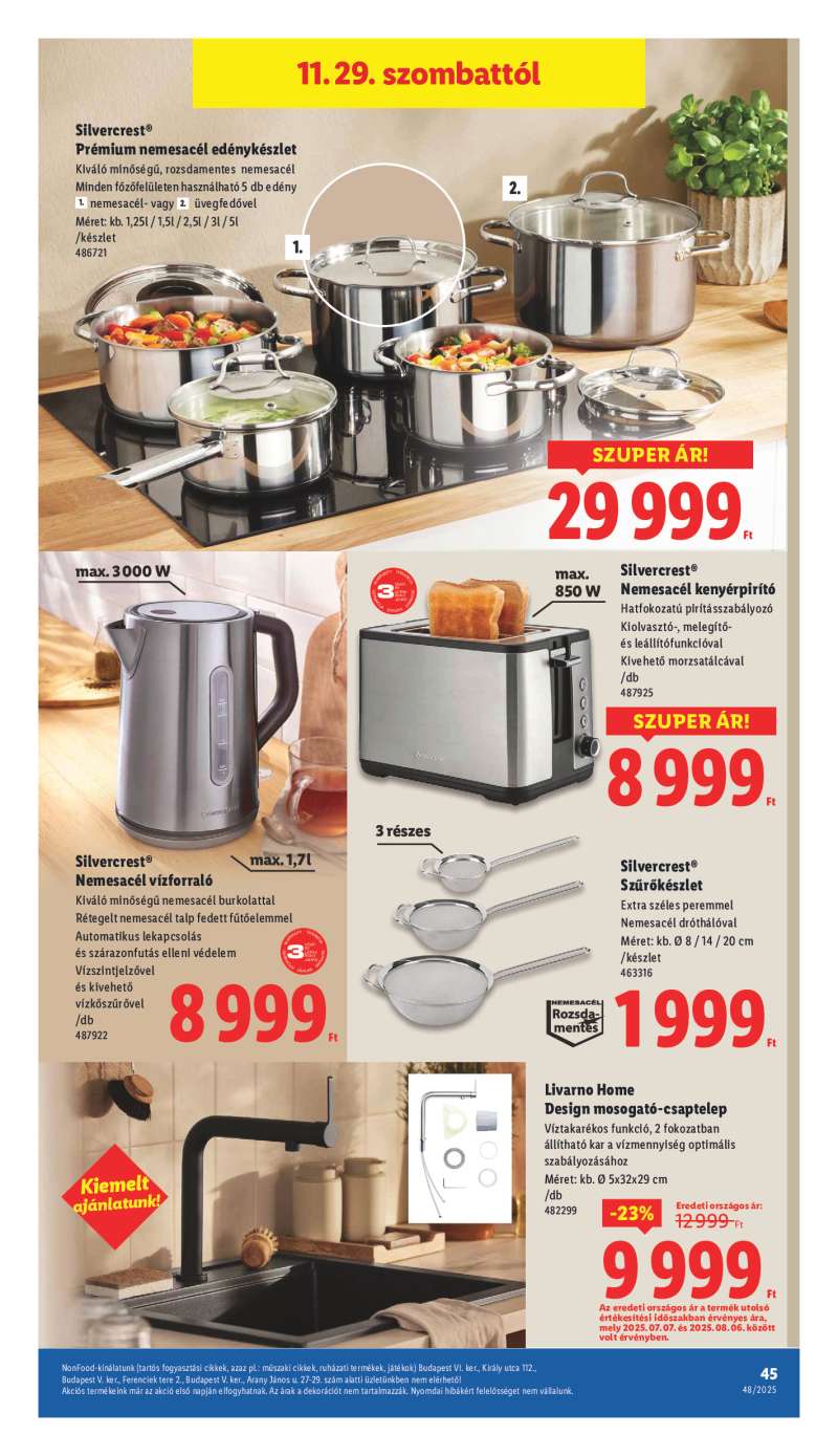Lidl Érvényes 11.27-től 45 oldal