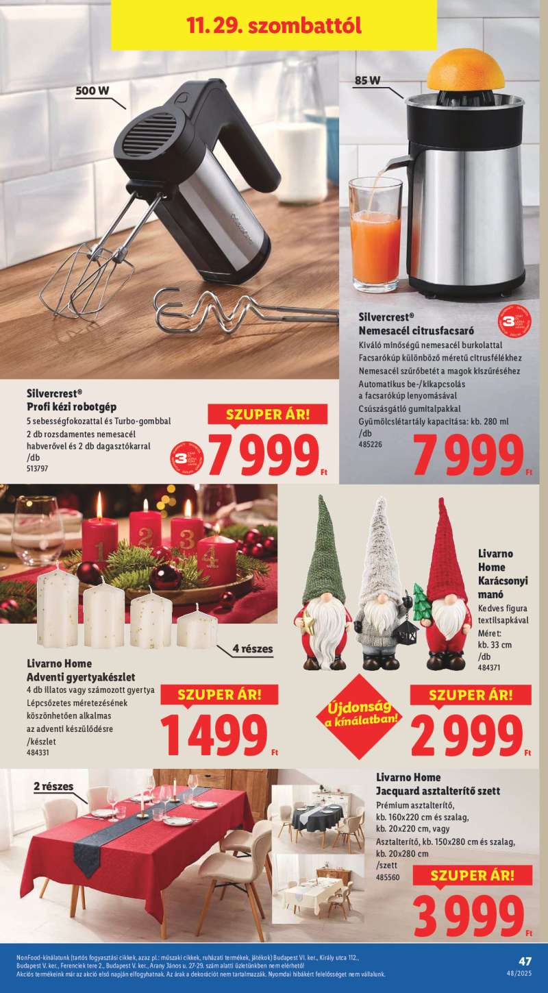Lidl Érvényes 11.27-től 47 oldal